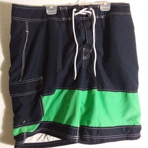 Gap swim trunks XL Blue Green W36 L10